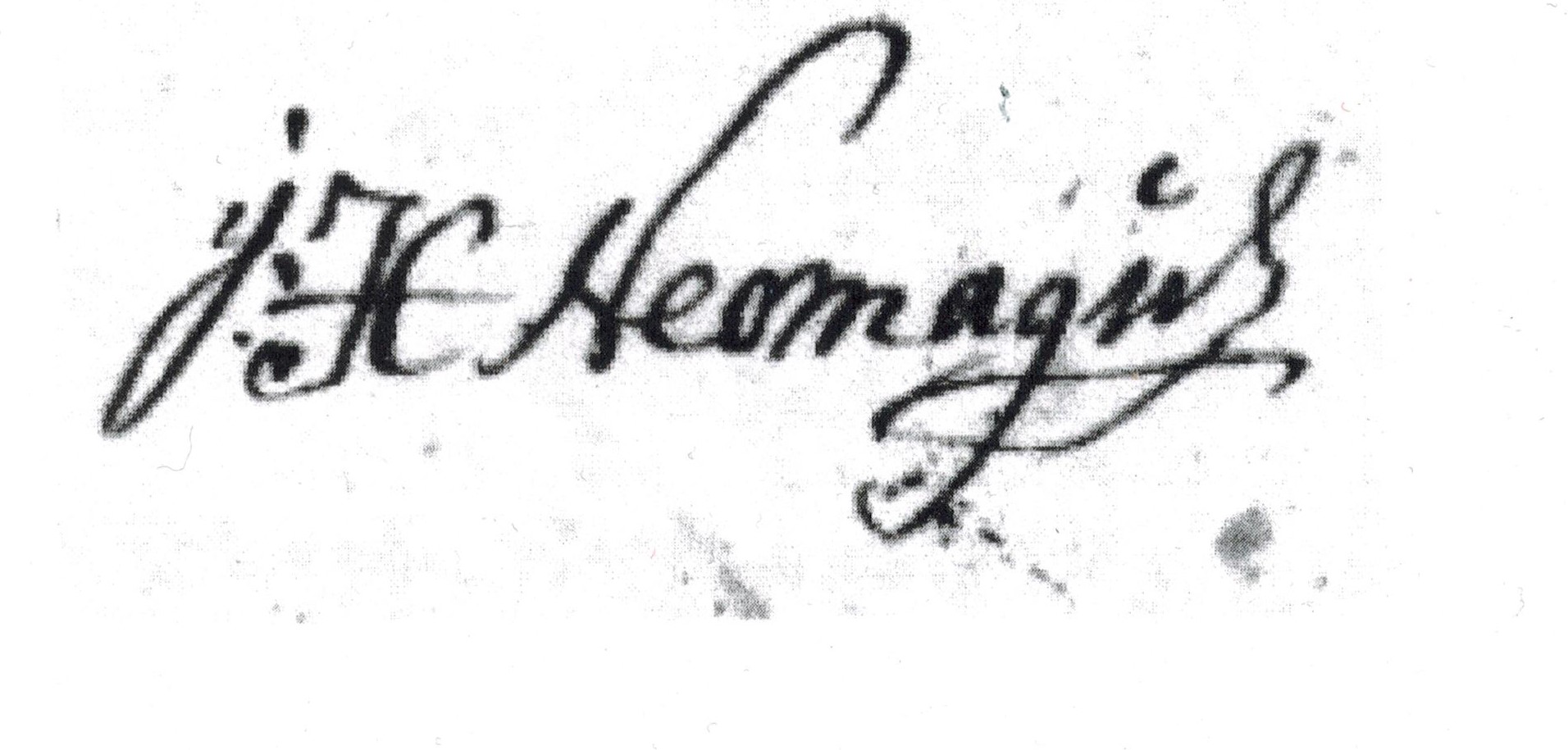 Handtekening van Johanna op een stuk uit 1815.